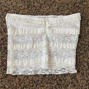 Lace Tube Top in Cream